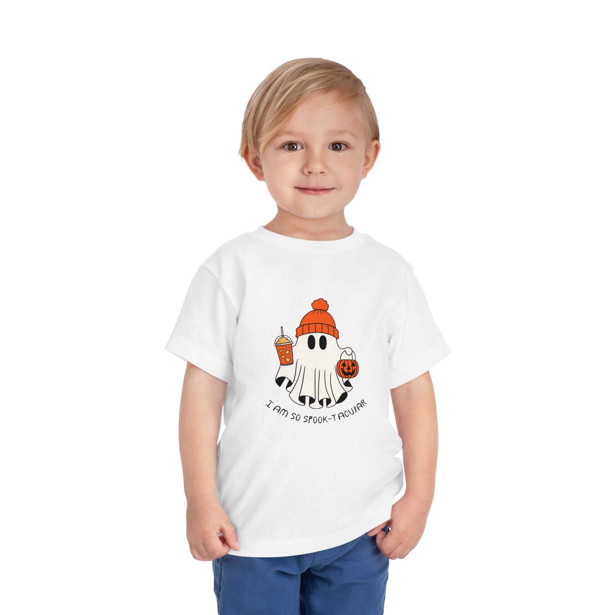 Toddler Tee — Cute Halloween Ghost 'I Am So Spook-tacular' Costume Shirt