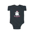 Baby Bodysuit - Cute Pink Bow Ghost "My Little Boo" Infant Onesie