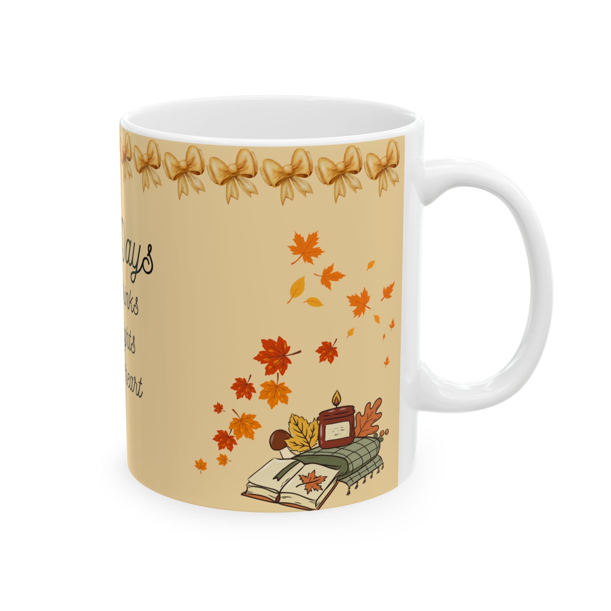 Slow Days Autumn Ceramic Mug — Cozy Fall Coffee Cup (11oz/15oz)