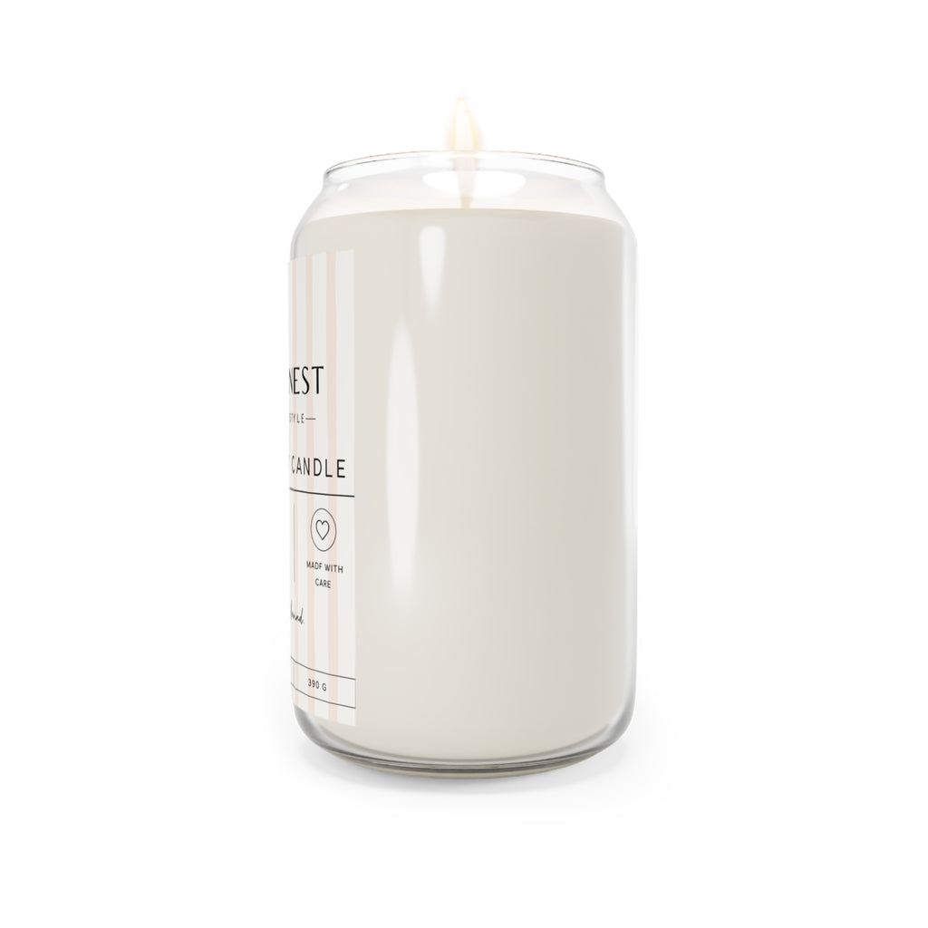 Scented Soy Candle 13.75oz — Aura & Nest Cotton: Long-Lasting, Clean-Burning Home Fragrance