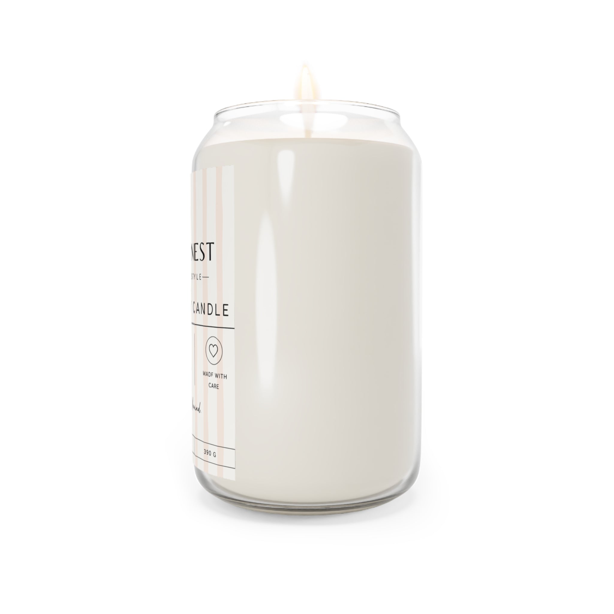 Scented Soy Candle 13.75oz — Aura & Nest Cotton: Long-Lasting, Clean-Burning Home Fragrance