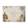 Glass Cutting Board - "Good food, Good mood" Kitchen Decor Cutting Board