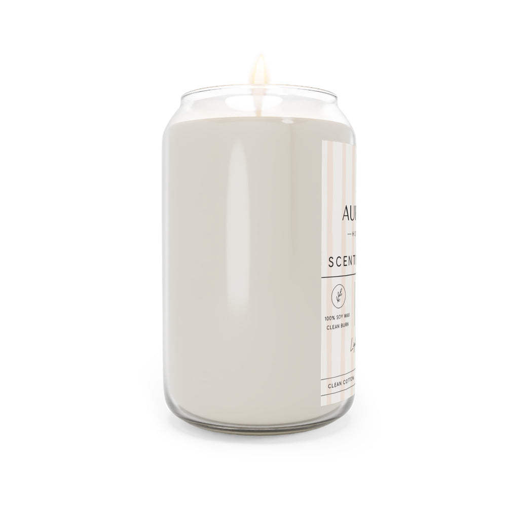 Scented Soy Candle 13.75oz — Aura & Nest Cotton: Long-Lasting, Clean-Burning Home Fragrance