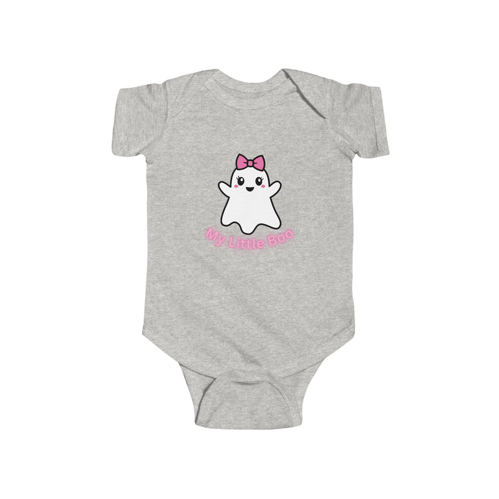 Baby Bodysuit - Cute Pink Bow Ghost "My Little Boo" Infant Onesie