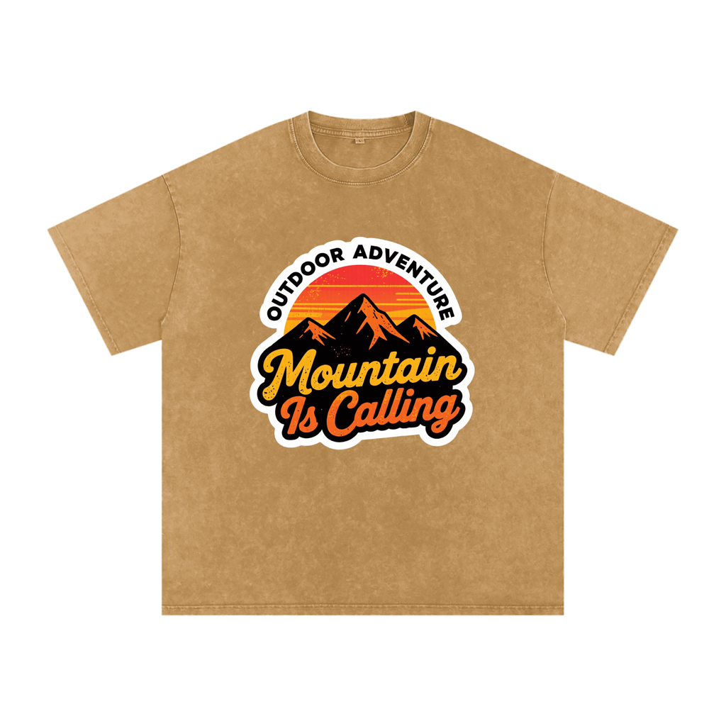 Snow Washed Oversized Cotton T-Shirt