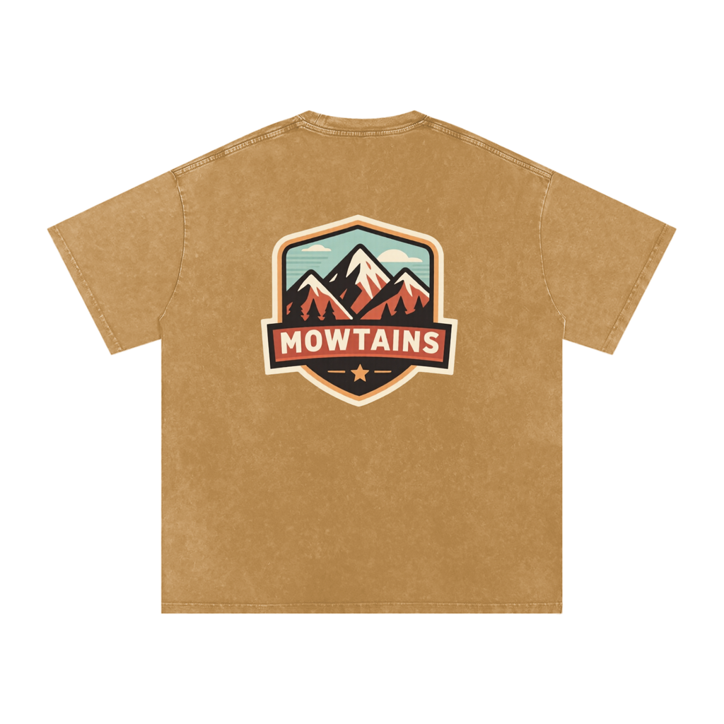 Snow Washed Oversized Cotton T-Shirt