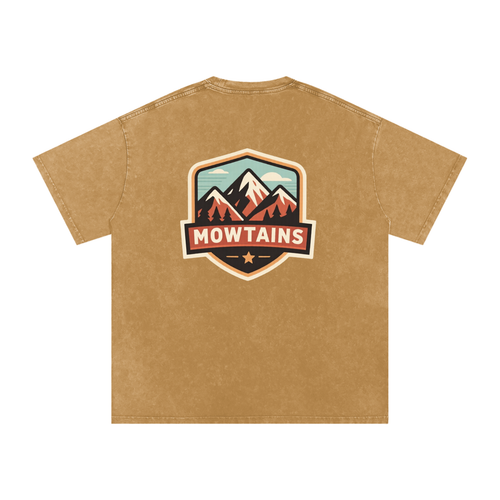 Snow Washed Oversized Cotton T-Shirt